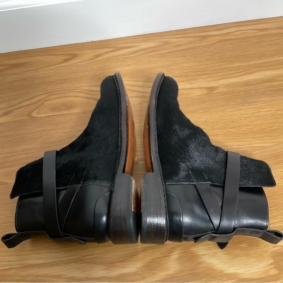 Rag & Bone Driscoll Chelsea Fur and Leather Boots Size 36.5 Black - Picture 9 of 14